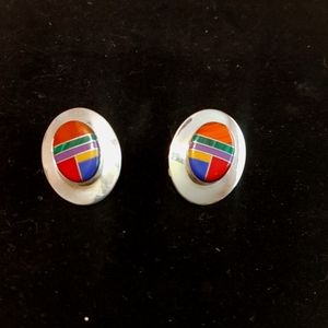 Vintage Navajo Inlay Earings